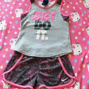 Nike. Just do it. Girls size 6 tank top and shorts